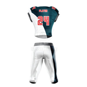 Uniforme de Fútbol Americano Transpirable de Alta Calidad, Impreso, 100% Poliéster, Nombre del Equipo Personalizado, Mangas Cortas, para Todas las Temporadas - Product Image 2