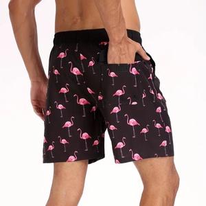 Anchor Print <b>Men's</b> Double Layer Drawstring Casual <b>Shorts</b> for Summer Eco-Friendly and Anti-Wrinkle for Outdoor Beach Sports - Product Image 2