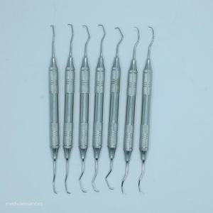 Gracey 7 PCS Set of Manual Double-Ended Dental Instruments Double Grip Curettes for Periodontal Treatment - Product Image 6