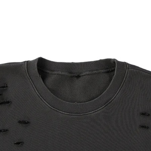 Sudaderas de cuello redondo Vintage Boxy Fit para hombre, sudadera desgastada de lavado ácido de gran tamaño para hombre, venta al por mayor y personalización - Product Image 4