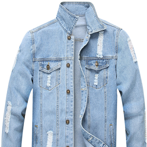 Veste de camionneur motard en jean robuste Cowboy décontracté pour hommes hiver cuir personnalisable bouton décoration conception unie-vente en gros - Product Image 1