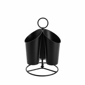 Organizador de Cubiertos de Metal de Cobre Antiguo de Gran Calidad, con 4 Compartimentos, con Mango de Madera, Ovalado, Dividido, para Mesa - Product Image 4