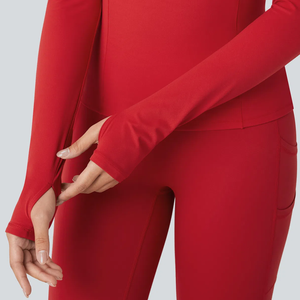 เสื้อออกกำลังกายแขนยาว ดีไซน์เว้าคอแบบเลเซอร์ ทรงปกติ สำหรับผู้หญิง เหมาะสำหรับโยคะ วิ่ง ระบายอากาศได้ดี เป็นมิตรกับสิ่งแวดล้อม ซึมซับเหงื่อได้ดี ใส่สบายตลอดวัน - Product Image 6