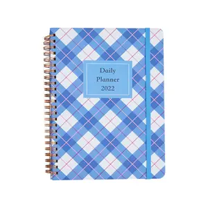 Simple Plaid A5 Loose-Leaf Hard Cover Notebook For Student Handwriting Daily Journal