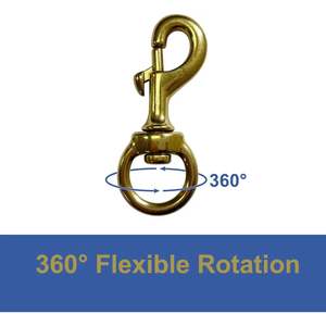 4pcs Pack 3.5 Inch Metal Swivel <b>Hook</b> Flag <b>Clips</b> for Flagpole Rope Outdoor Pet Leash Key Chain Clothlines Display Accessories - Product Image 4