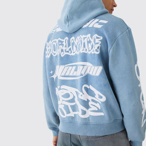 100% Cotton <b>Men's</b> Clothing Vintage <b>Black</b> Acid Wash Hoodies <b>Men</b> Oversized Hip Hop Sweatshirts Casual Pullover Hoodie - Product Image 3