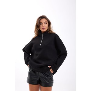 Sudadera Extra Grande 7523 en Tejido de Punto Negro con Función Antipilling - Product Image 4