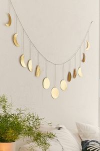 Guirlande murale en métal doré de 50 pouces avec 13 phases lunaires pour la vente en gros - Product Image 3