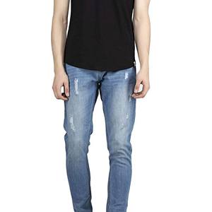 Pantalones vaqueros lavados para hombre de último estilo, pantalones vaqueros ajustados transpirables personalizados para Fitness, pantalones vaqueros de moda personalizados para hombre al por mayor - Product Image 6