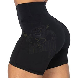 Short de Yoga pour femme Short pêche multicolore Taille haute Séchage rapide Scrunch Butt Lifting Short Femme Sans couture Scrunch Yoga - Product Image 1