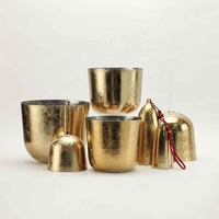 Mountain Rain Quartz Singing Bowl Handle Grail for Meditation Relaxation Inner Peace & Wellness-Sound Healing & Chakra Balancing
