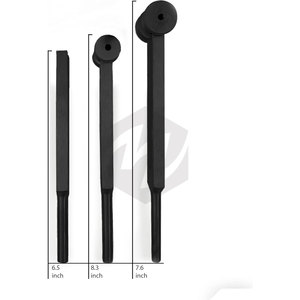 Horquillas profesionales negras Juego de horquillas de afinación de aleación de aluminio 3 piezas C128, C256, C512 Hz Horquillas de terapia Curación de sonido Vibracional - Product Image 3