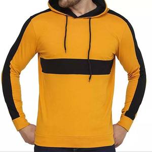 Sweat-shirt à capuche pour homme, manches longues, color block, décontracté, tricoté en polyester, coupe classique, respirant, style streetwear, automne - Product Image 1