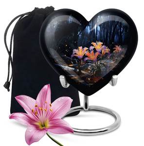 Lily Flower Cremation Urn <b>for</b> Human <b>Ashes</b> Memorial Keepsake Nature Personalized Floral Urn <b>Ashes</b> Keepsake Small <b>for</b> Adult - Product Image 6