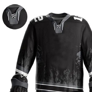 Uniformes de hockey sobre hielo con impresión por sublimación totalmente personalizados, servicio OEM ODM, manga completa, conjuntos de pantalones cortos de 2 piezas, uniforme - Product Image 6