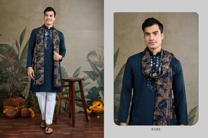 Kurta droit indien de superbe qualité pour hommes avec Dupatta vêtements ethniques pyjama Kurta à la mode de Kurtas indiens pour hommes - Product Image 5