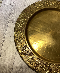 Plateau de service vintage en acier inoxydable doré, assiettes de service, ensemble de dîner pour mariage, restaurant, cuisine, quantité minimale de commande 50 pièces - Product Image 2