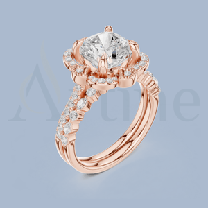 Anillo delicado de diamantes de 14K para uso diario de niñas - Product Image 1