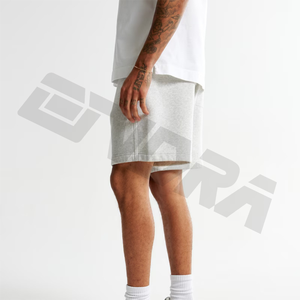 Shorts cargo en coton pour hommes, logo personnalisé, coupe mi-baggy, longueur genou, couleur unie, streetwear d'extérieur, confortable, décontracté, anti-plis - Product Image 3