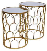 Meubles de bureau à domicile de conception classique ensemble de deux meubles de table gigogne Table gigogne salon fait à la main meilleurs meubles de style
