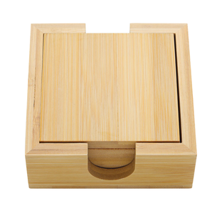 Sous-verre en bois 4 pièces événement fête utilise sous-verre tapis qualité Standard sous-verre en bois prix de gros - Product Image 1