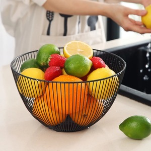 Approvisionnement direct en usine Panier de rangement pour porte-fruits en métal artisanal moderne pour espaces de vie-Disponible en vrac - Product Image 5