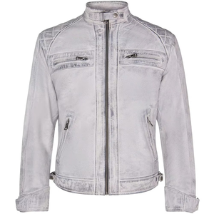 Chaqueta de Cuero Genuino de Alta Calidad 2026 para Hombre, Nueva Chaqueta de Cuero de Borrego Lisa y Moderna para Hombre, Servicio OEM - Product Image 2