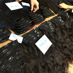 ข้อเสนอใหม่ต่อผมสีดํา 100% คลิปเวียดนามเพื่อต่อผมของคุณผมมนุษย์บริสุทธิ์ราคาที่ดีที่สุดพร้อมส่ง - Product Image 3