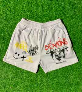 Nouveau style hommes Shorts maille coupe décontractée taille élastique 100% polyester court - Product Image 2