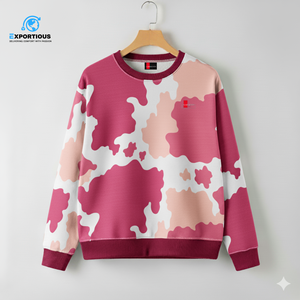 Pull en molleton 100% coton respirant à imprimé vache, couleur contrastée personnalisée, streetwear avec logo - Product Image 6