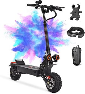 Nuevo Scooter Eléctrico para Adultos de 60V30AH Más Vendido, Motor de Doble Tracción de 5600W, Velocidad de 50 MPH, 55-60 Millas, Llantas Anchas, Plegable con Asiento - Product Image 1