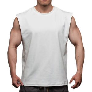 High Quality <b>Sleeveless</b> <b>Men's</b> Muscle Fit Gym Vest OEM Custom Logo Print 3XL Size Bodybuilding Stringer Tank Top for Winter - Product Image 5