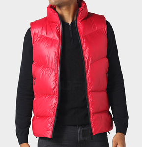2024 nouveauté Premium qualité hommes décontracté grande taille bouffant gilet respirant toile fermeture à glissière hiver Polyester col rond - Product Image 1
