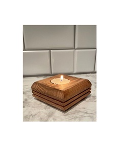Élégant Porte-Bougie Chauffe-Plat en Bois Fait Main, Décoration d'Intérieur, Centre de Table de Pâques, Style Ferme Romantique, Résistant à la Chaleur, Cadeau - Product Image 1