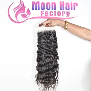 100% Commandez en ligne maintenant, produit naturel, cheveux humains indiens bruts, fermeture de temple, ondulés, doux et soyeux, provenant d'une usine exclusive, en vente - Product Image 6