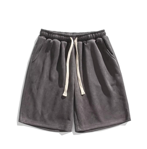 Shorts de sport décontractés pour hommes de haute qualité 2026 avec logo brodé personnalisé, vente en gros, nouveaux shorts de sport tendance en daim - Product Image 3