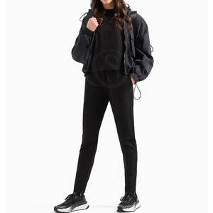 Ensemble 2 pièces pour femme de haute qualité, style tendance, sweat-shirt court uni lavé, logo personnalisé, hiver 2025 - Product Image 6