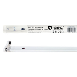 Striscia luminosa industriale per 2 tubi LED T8, 230V, 150cm. (GSC 203810007) - Product Image 2