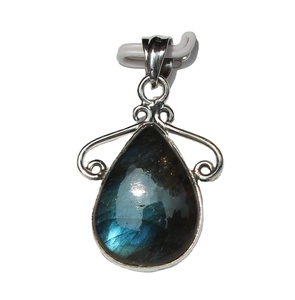 Pendentif en argent sterling 925 avec labradorite sertie clos, bijou tendance pour offrir en occasion spéciale - Product Image 2