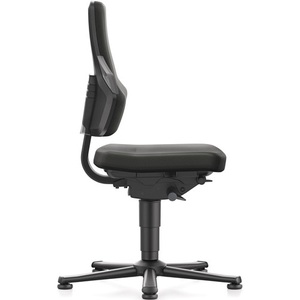 Executive Office Swivel Chair with Floor Glides Grey Handle Black Integral Foam 450-600mm BIMOS - Product Image 2