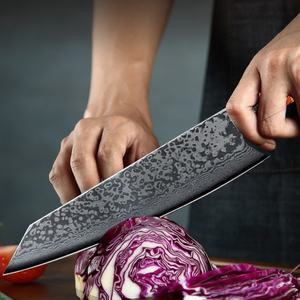 Venta al por mayor personalizado de calidad superior OEM ODM servicio hoja de acero al carbono mango de acero de Damasco resina de madera cuchillo de Chef japonés - Product Image 5