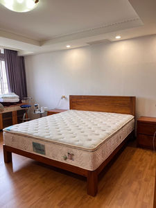 Lit en teck de style classique et durable, taille king-size, ensemble de panneaux en bois massif, qualité supérieure moderne, confortable, chambre à coucher, hôtel - Product Image 2