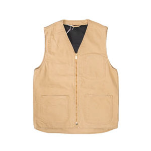 Gilet en jean décontracté de couleur unie de grande taille pour hommes, automne, logo personnalisé, fourniture directe par l'usine, design unisexe de haute qualité - Product Image 5