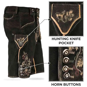 Bavarian Garments New Arrival <b>Men</b> Hot Traditional Octoberfest Bavarian Lederhosen <b>Shorts</b> Custom Unique Lederhosen <b>Shorts</b> - Product Image 4