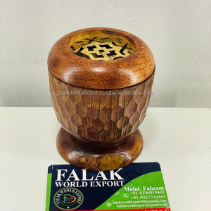 Quemador de incienso de madera de diseño creativo, Bakhoor quemador, incensario árabe de madera, soporte de incienso de Falak World Export - Product Image 2