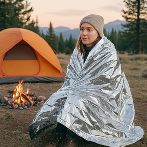 Emergency Thermal <b>Blanket</b> <b>Survival</b> Camping Outdoor High Quality Reusable Lightweight Portable Weather Shield - Product Image 2