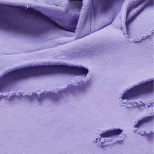 Sudadera con capucha desgastada de mezcla de algodón básico de diseño personalizado sudaderas con capucha desgastadas transpirables - Product Image 4