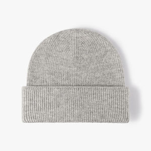 Gorro de punto de invierno con puños personalizado de acrílico 100% al por mayor con lazos para mujeres y hombres, ropa de playa con etiqueta tejida para mantener el calor - Product Image 2