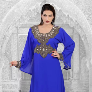 ชุดเดรสคาฟตันอิสลามสไตล์โมร็อกโกชุดเดรสชายหาดยาวถึงพื้นแขนยาวระบายอากาศได้ดีทันสมัย - Product Image 1