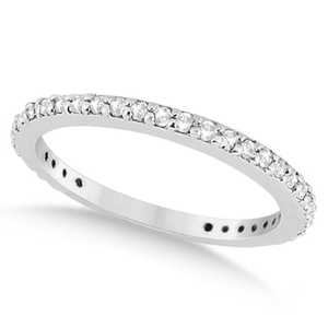 Anillo de Bodas de Oro Blanco de 18K con Incrustaciones de Diamantes Eternity de 0.55ct - Product Image 2